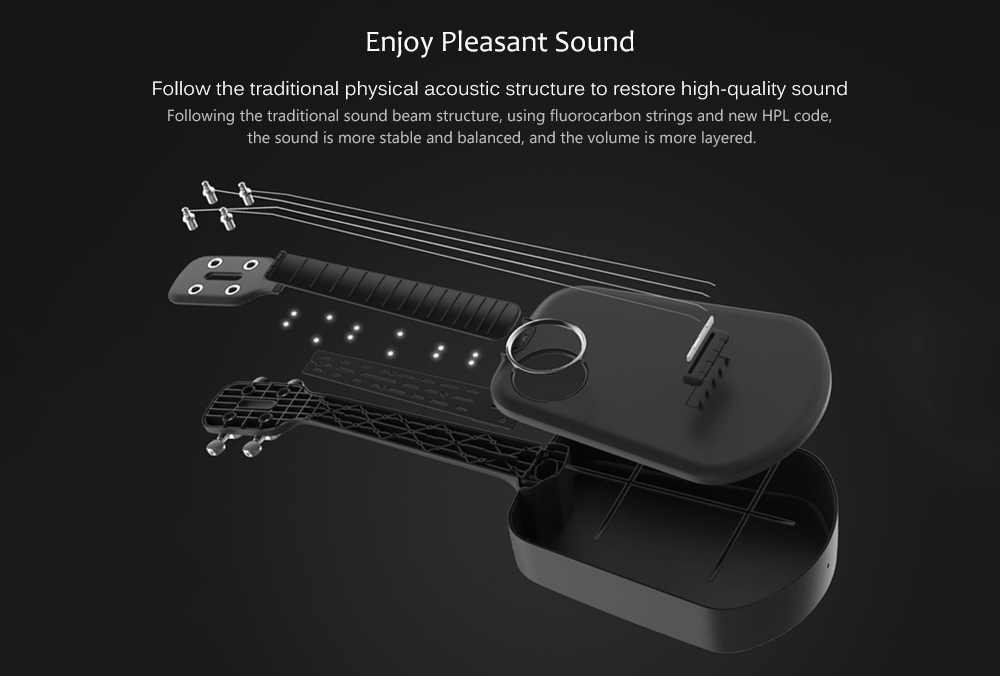 Populele 2 23 inch 4 Strings USB APP Control Smart Ukulele with Popubag from Xiaomi youpin