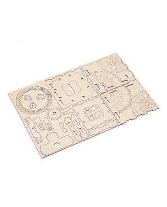 Wooden Model 3D Puzzle Cipher Code Deposit Box