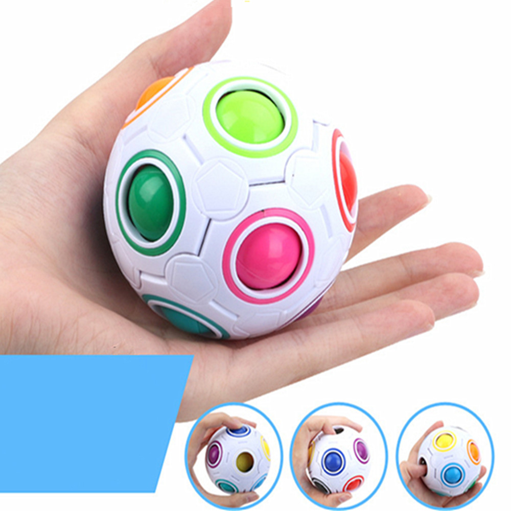 Football Cube Magic Rainbow Ball Puzzle Relief Toys