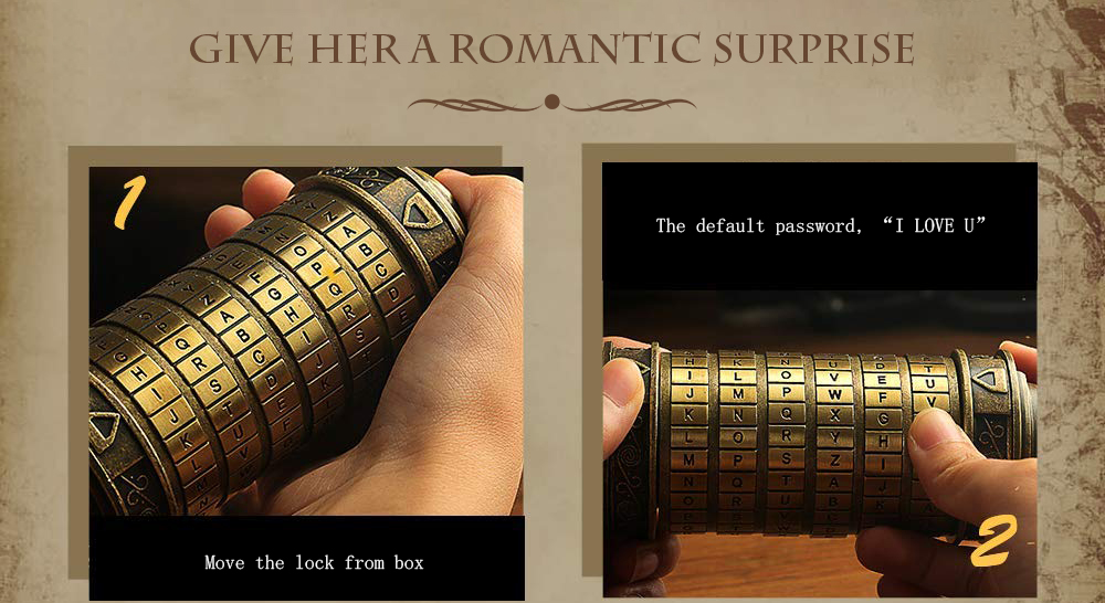 Da Vinci Code Mini Cryptex Valentine's Day Interesting Creative Romantic Birthday Gift
